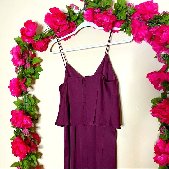 Shona Joy Luxe Cocktail Frill Dress Garnet Size 2 NEW - Picture 9 of 12